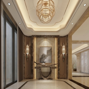 简欧玄关3D模型下载